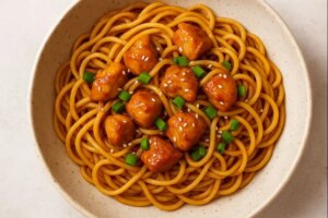 The Best Sticky Garlic Chicken Noodles (One-Pan Dinner)
