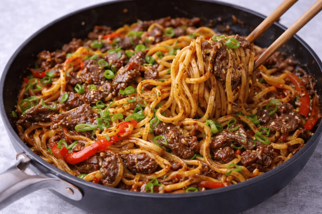 Irresistible Spicy Gochujang Beef Noodles (Better Than Takeout)